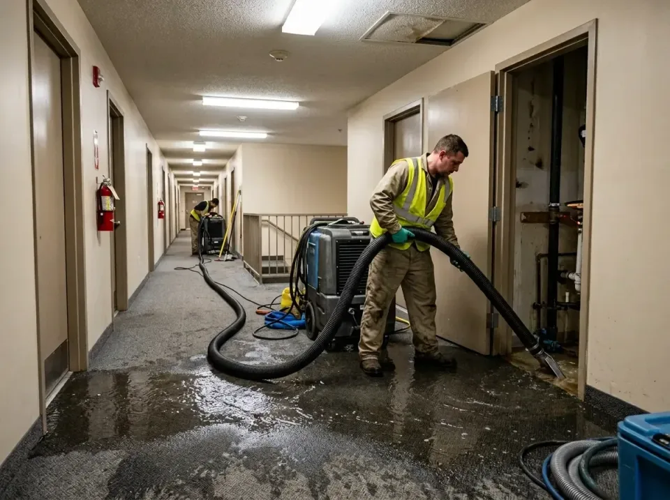multi-unit-apartment-hallway-f-005 — frequently asked questions, Emergency Burst Pipe Water Extraction & Removal in Home Gar…